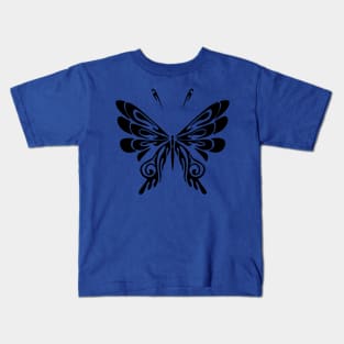 black and white butterfly 3 Kids T-Shirt